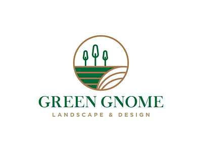 Green Gnome Landscape & Design branding design illustration logo typography vector