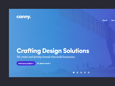 New Canny Homepage Design agency blue branding branding design design homepage logo ui website website agency