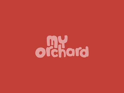 My Orchard Type Experiment branding fruit logo pink typeface typeface design