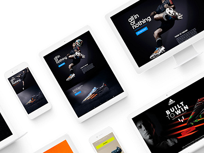 Adidas compilation adidas app football interaction parallax ui uiux ux website