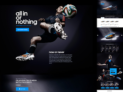 Adidas adidas app football interaction parallax ui uiux ux website