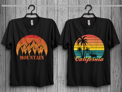 Sunset T-Shirt Design california mountain sunset lover t shirt t shirt design