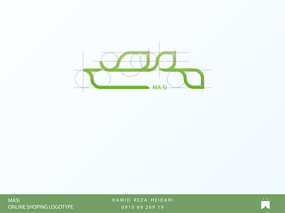 MA'SI logotype branding design graphic design illustration logo minimal plant typography ui