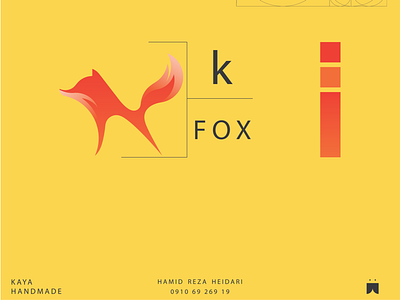 k a y a branding design fox brand graphic design illustration logo monogram design typography