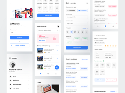 Service Center App by Eshwari Thammannagari on Dribbble