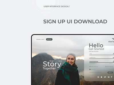 Sign Up UI Page design sign up ui ux