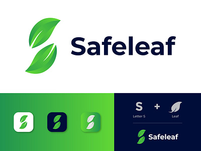 Modern S Letter | Safe leaf - Logo Design.