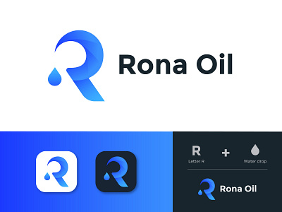 Modern R Letter | Rona oil - logo Design