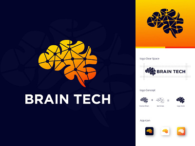 Modern Brain Tech | Technology | Brain - Logo Design