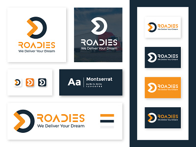 Modern Roadies Branding | Transportation - Logo Design. brand identity design branding branding identity design graphic design illustration logo logo design logo designer minimal modern o letter roadies transport transportation ui vector