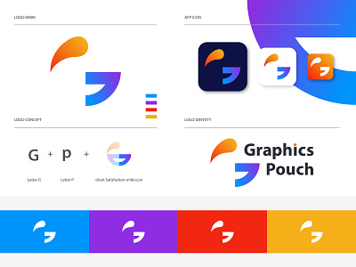 Modern G Letter / Modern P Letter | Graphics Pouch- Logo Design. brand identity design branding branding identity design g letter logo graphic design graphics graphics pouch illustration logo logo design lopg collection modern p letter logo ui vector