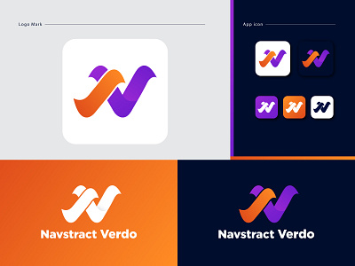 Modern N Letter | Modern V Letter  - Modern Logo Design