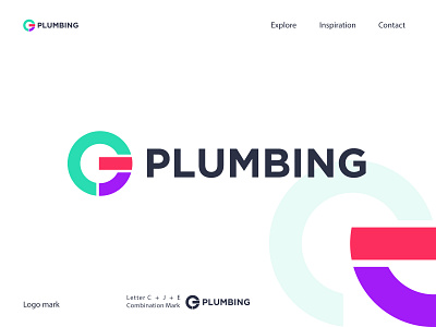 Modern CJE Plumbing - Logo Design brand identity design branding branding identity cje design graphic design icon illustration letter logo logo logo design logo designer modern pulmbing ui vector