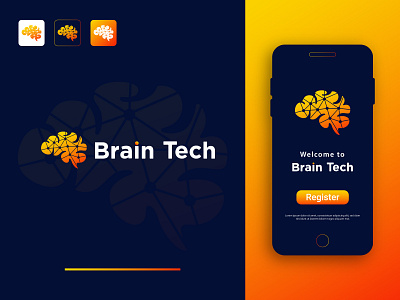 Modern Brain tech | Technology | Apps - Logo Design app icon apps brain brand identity design branding branding identity chat design graphic design illustration ios logo logo design logo folio modern tech technology ui vector