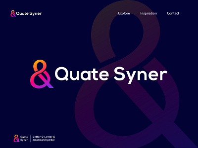 Modern S letter | Q letter | ampersand symbol - logo design.