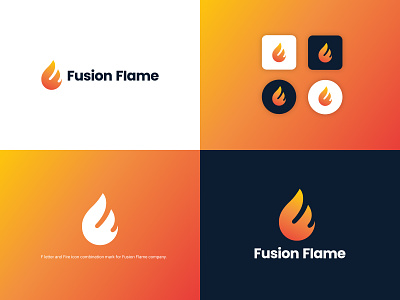 Modern F Letter | Fire icon | Fusion Flame - Logo Design brand identity brand identity design branding branding identity design f f letter f letter logo f logo fire fire icon flame fusion graphic design logo logo design minimal minimalist modern vector
