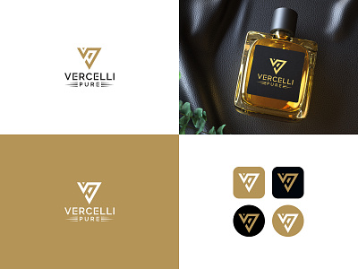 Geometric VP Letter | monogram | Vercelli - Logo Design
