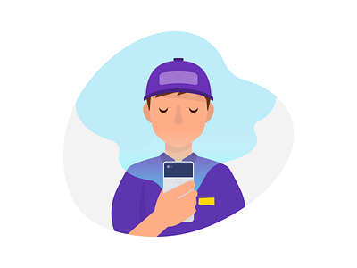 Sales Rep Illustration "Detail" character device draw driver flat google pixel illustration sales rep smartphone smartphone hand