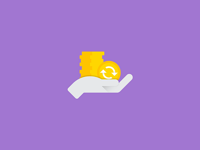 Credits and Consignments material style icon android coin flat hand icon icons material design mobile app money
