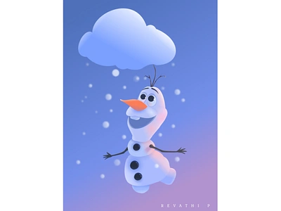 olaf illustration animation art artist color design designer digital art figma figma illusttration frozen frozen 2 illustration illustrations olaf vector