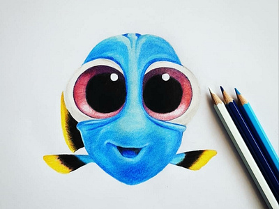 Finding Dory art artist color color art coloring design designer dory drawing drawinh finding dory fish hand drawing pencil art sketch