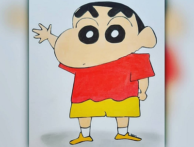 shin chan art color color pencil coloring design designer drawings hand drawing pencil art shin chan sketch