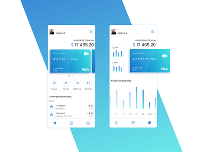 Banking app UI