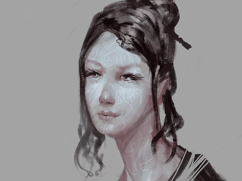 Another lady sketch by Noah Bradley on Dribbble