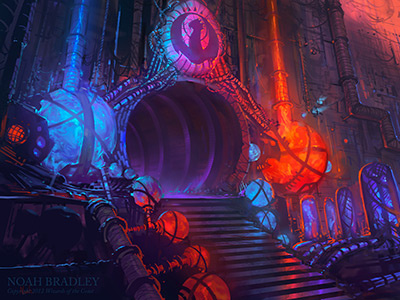 Izzet Guildgate illustration magic painting