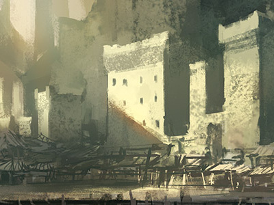 Shakar Docks concept art illustration