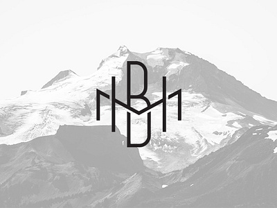 BHM Monogram agency brand identity branding design initials logo logo design minimal monogram mountains pacific pacific northwest simple whistler
