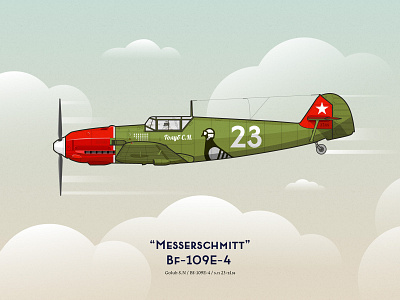 "Messerschmitt" Bf-109E-4 *captured drawing fly illustration illustrations illustrator line lineart messerschmitt plane vector