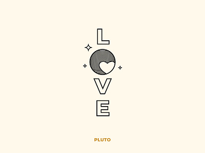 Pluto art branding creative design draw illustration line lineart planet pluto poster space vector