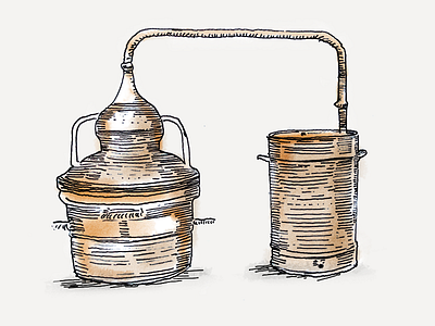Alembic alembic distillerie illustration whiskey