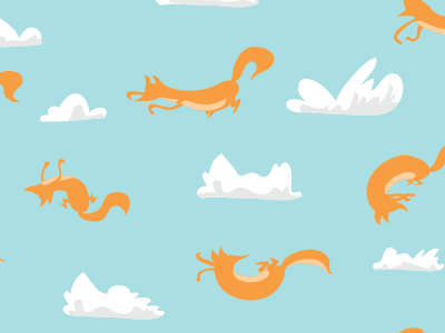 Sly foxes blue illustration mid air orange silly positions sly foxes