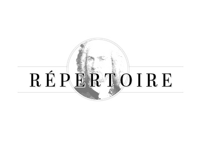 Répertoire abril display and bach black black and white concert didone engraving header logo medallion opera repertoire white