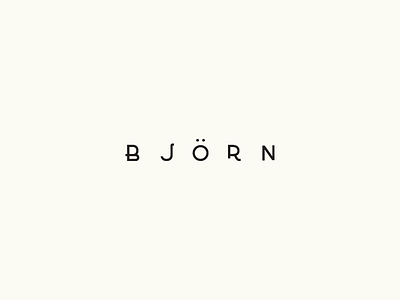 Björn clean font lettering logo modern sweden