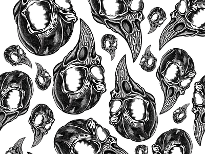 Skulls pattern hand draw ipadpro pattern procreate skull