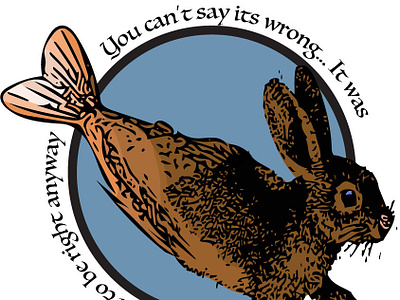 Rabbish, it can't be wrong! branding fun illustration rabbit stickers t shirt vector