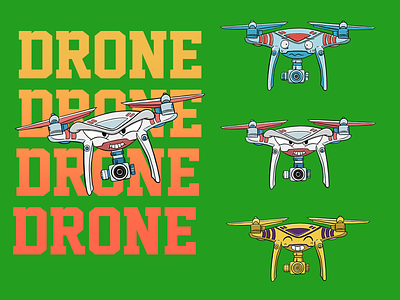 Design of drone illustrations for T-shirts character design drone graphic design illustration printondemand shirt