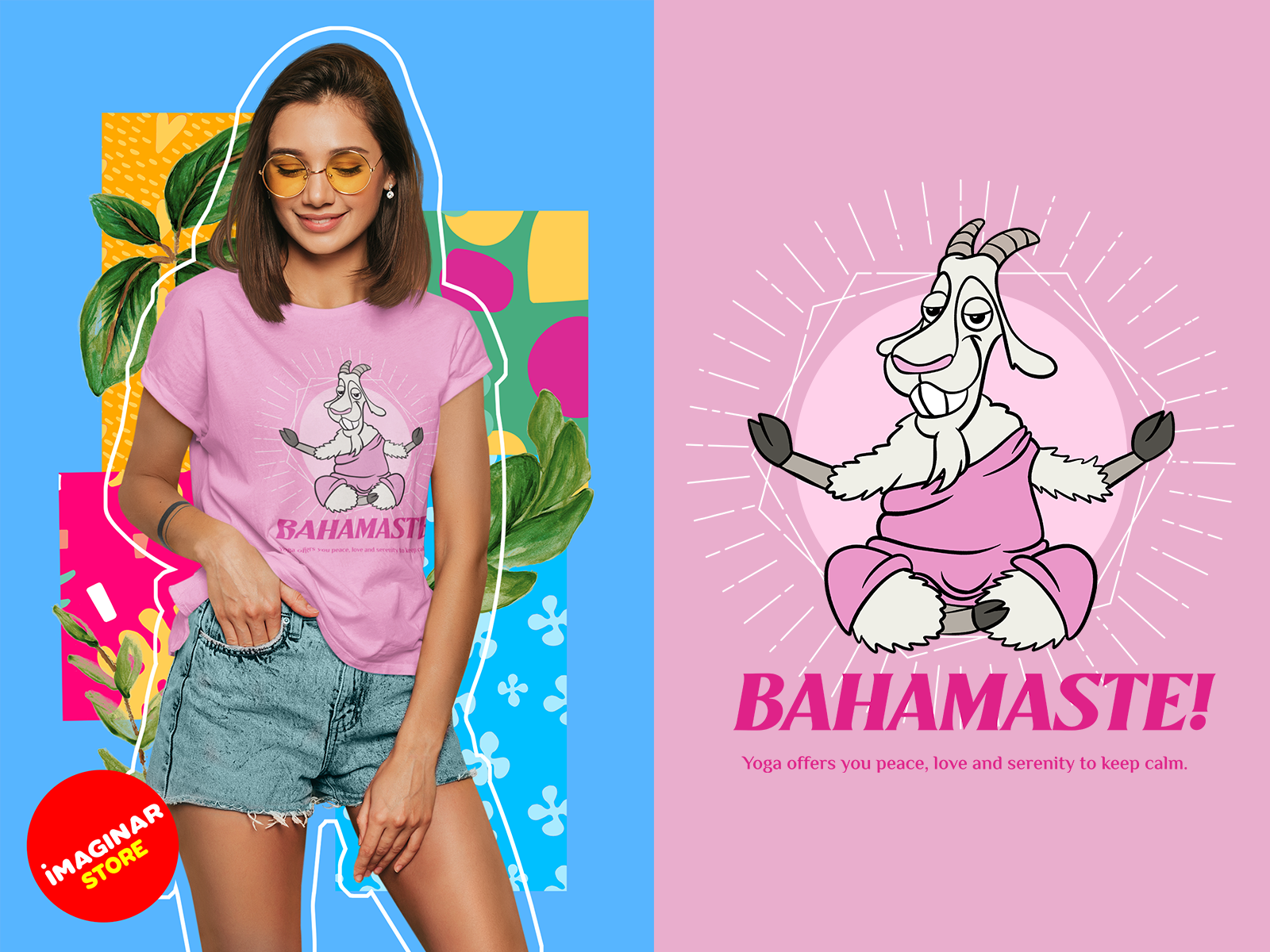 Goat Yoga Meditating Goat SHIRT DESIGN by Estudio Imaginar on Dribbble