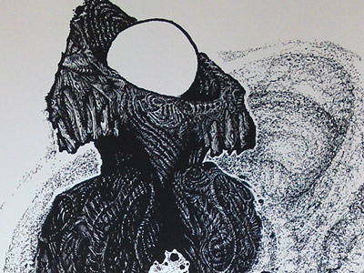 Eyestrain2 (12/30) enlargement eyeball hatching illustration ink stippling