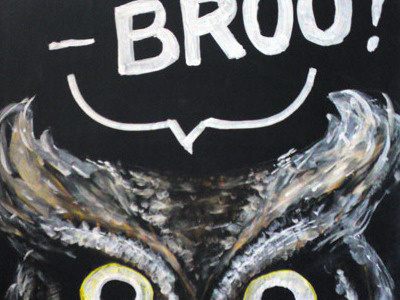 Chalk Signage - Jan 3 bar beer chalk design illustration owl signage