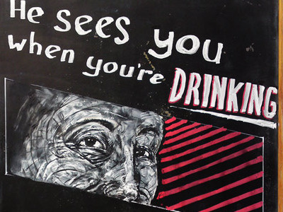 Chalk Signage - Peeper Ale beer brewery chalk design illustration new england signage spring