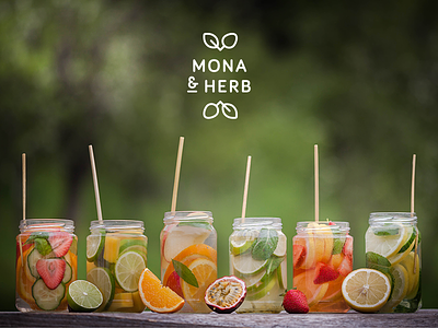 MONA & HERB - an unbelievable lovestory branding drink fresh fruits herbs logo photography