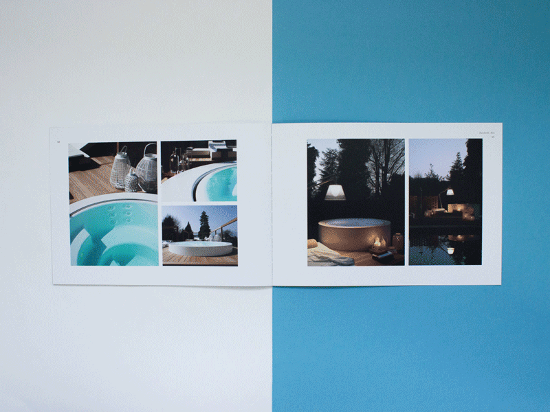 Minimal Editorial Design blue catalogue design graphic design minimal pool print design water