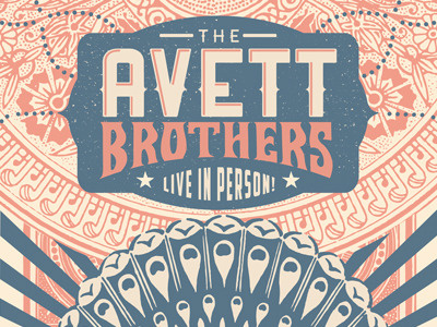 Avett Jacksonville avett brothers gigposter poster typography vintage