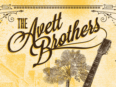 Avett Charleston avett brothers charleston gigposter music poster screen print