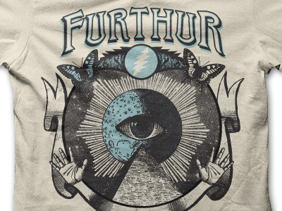 Furthur Summer Tour T-shirt eye furthur grateful dead music screen print t shirt