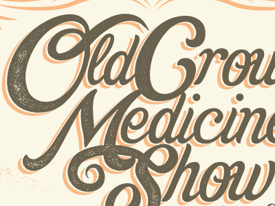 Old Crow Medicine Show Type music poster screenprint